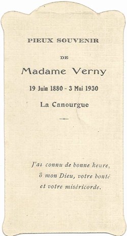 1930 - Souvenir/Faire-part