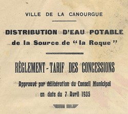 1935 - Règlement - Source la Roque