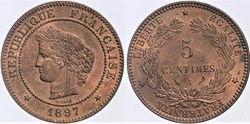 F-118 - Troisième République - Cérès - 5 c. - 1897 A