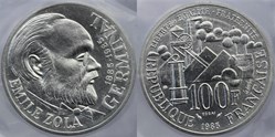 F-453 - Emile Zola - 100 fr. - 1985 essai