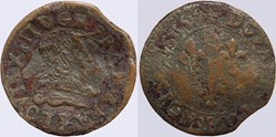 Dy 1379 - Louis XIII - Double tournois - 1635, St Palais
