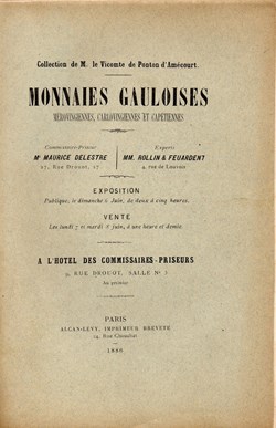 1886 - Vente collection d'Amécourt