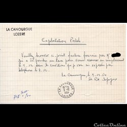 1964 - Cachets type A8 sur document d'exploitation