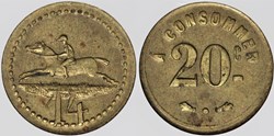 Jeton à consommer - 20 centimes