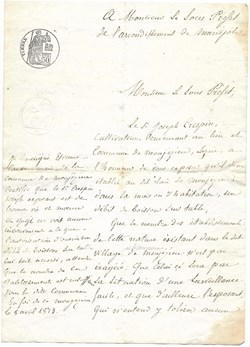 1873 - Demande pour débit de boissons Montjézieu