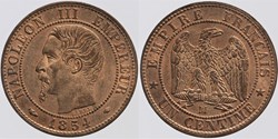 F-102 - Second Empire - 1 centime - 1854 MA