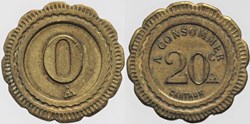 Jeton à consommer - 20 centimes