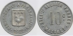 81 - Mazamet - 10 centimes