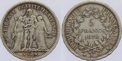 F-334 - Troisième République - Dupré - 5 francs - 1870 A