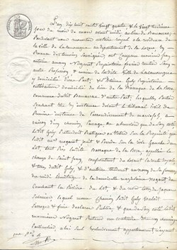1824 / 1837 - Transaction terrain, chemin d'abreuvoir,...