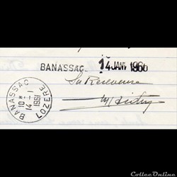1961 - Cachets type A7 sur courrier