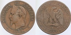 F-134 - Second Empire - 10 centimes - 1862 K