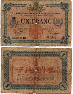 1 franc C.C.M. - Série B25