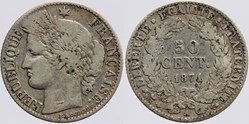 F-189 - Troisième République - Cérès - 50 c. - 1871 A