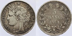 F-332 - Troisième République - Cérès - 5 f. - 1870 K