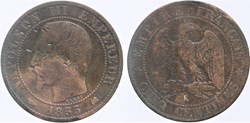 F-116 - Second Empire - 5 centimes - 1855 K chien