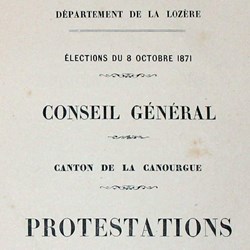 1871 - Protestation d'élections