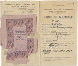 1943 - Carte de jardinage