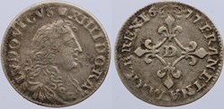 Dy 1504 - Louis XIV - 4 sols - 1677, Lyon