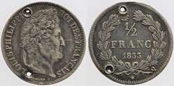 F-182 - Louis Philippe I - 1/2 franc - 1833, Perpignan