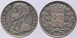 1831 - Henri V - Essai de la 1 franc