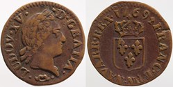 Dy 1701 - Louis XV - Liard - 1769, Montpellier