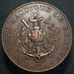 Médaille du 2ème prix Yoles de mer, 4 rameurs - Genève 23 Juillet 1900