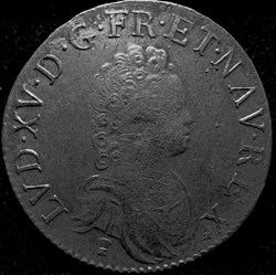 Louis XV - Ecu Vertugadin - 1716 - Rennes