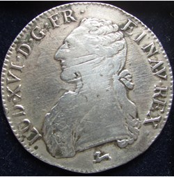 Ecu Louis XVI 1785 R Orléans - Variante revers
