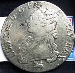 Ecu Louis XVI 1789 B Rouen