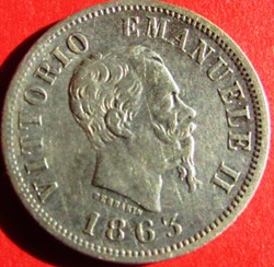 ITALIE - Victor Emmanuel II - 50 Centesimi - 1863 - Turin
