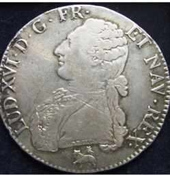 Ecu Louis XVI 1787 B Rouen