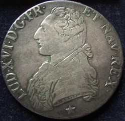 Ecu Louis XVI 1790 W Lille
