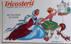 TRICOSTERIL Pansements  4 - Buvard N4 " Les Malheurs de Sophie"