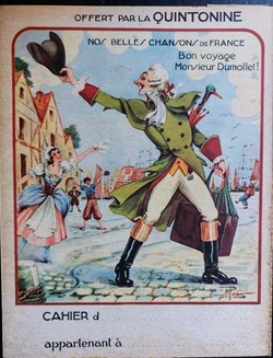 QUINTONINE Protège-cahier " Bon voyage Monsieur Dumollet"