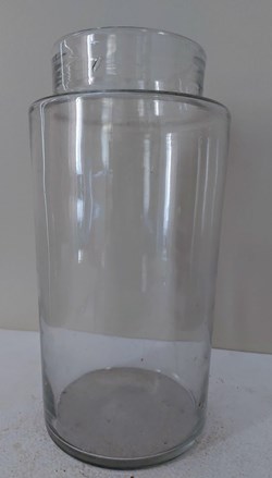 Pot de Pharmacie 23 cm en verre blanc