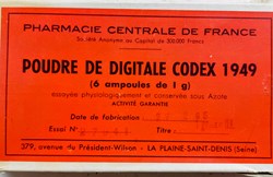 POUDRE DE DIGITALE CODEX 1949 ( ampoules)