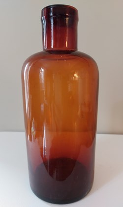 Bouteille de Pharmacie vide en verre ambré