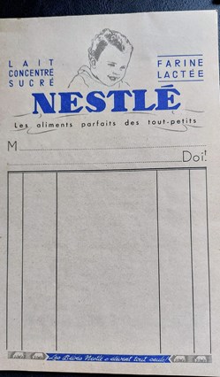 Fiches de facturation NESTLÉ