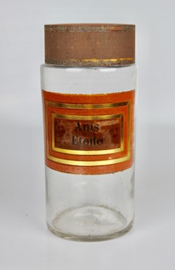 Flacon en verre Herboristerie grand modèle Pharmacie RAVASSE
