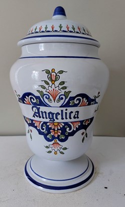 Pot de monstre "Angelica"décor Rouen