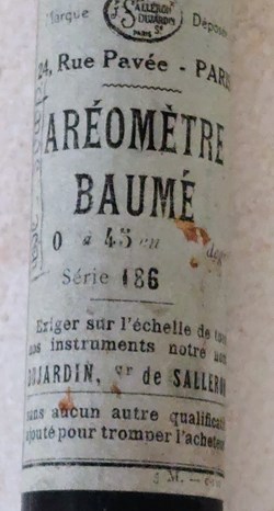 ARÉOMÈTRE BAUMÉ ( Pèse sirops)