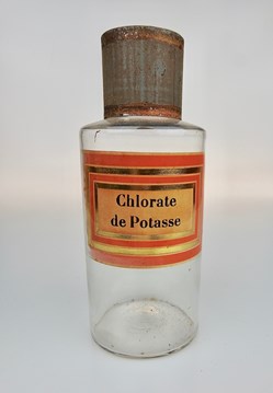 Flacon en verre petit modèle Pharmacie RAVASSE