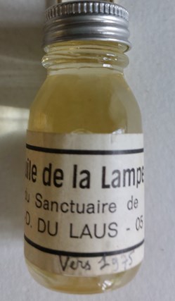 HUILE de la LAMPE de ND DE PARIS du LAUS
