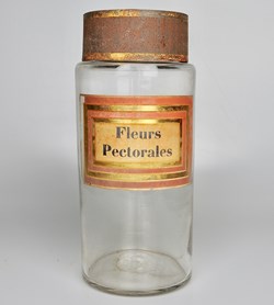 Flacon en verre Herboristerie très grand modèle Pharmacie RAVASSE