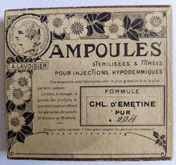 Ampoules LAVOISIER - Chl. D'EMETINE PUR