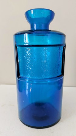 Bleu / Flacon en verre bleu outre- mer 24 cm