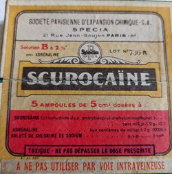 SCUROCAÏNE 3 ampoules sur 5 SPECIA avec adrénaline