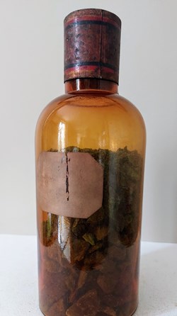 Flacon 28 cm verre ambré