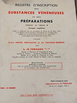 Registres des substances vénéneuses